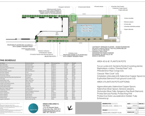 council DA landscape plans